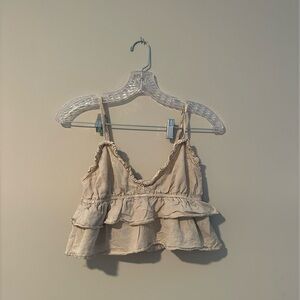 Cream small beachy top